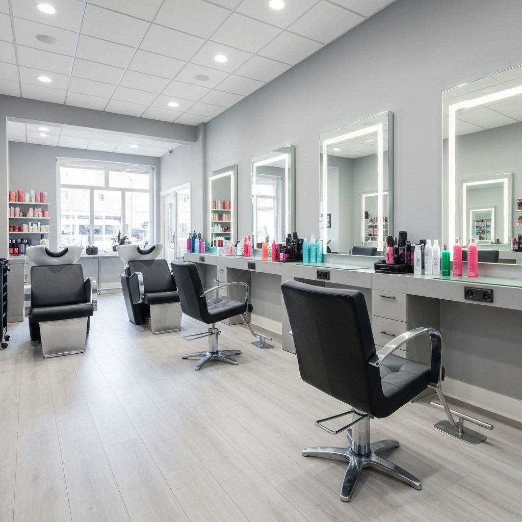 Modern hair salon interior